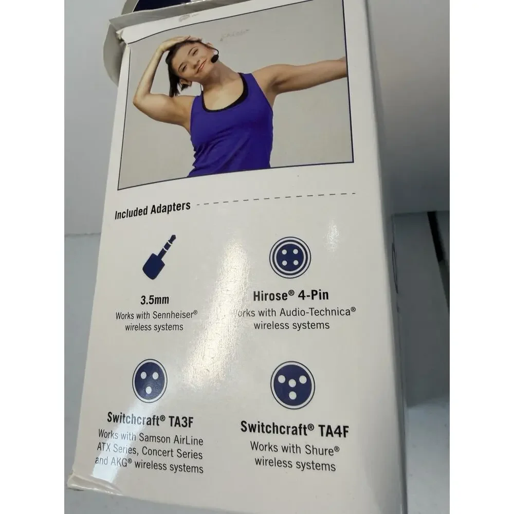 Samson QEX Fitness Headset Microphone, Black- BRAND NEW- OPEN BOX